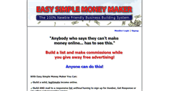 Desktop Screenshot of easysimplemoneymaker.com